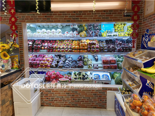 廣東省深圳市龍崗區布吉連鎖水果超市-風幕柜案例