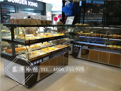 深圳澳澤烘焙面包展示柜/蛋糕冷藏柜工程案例